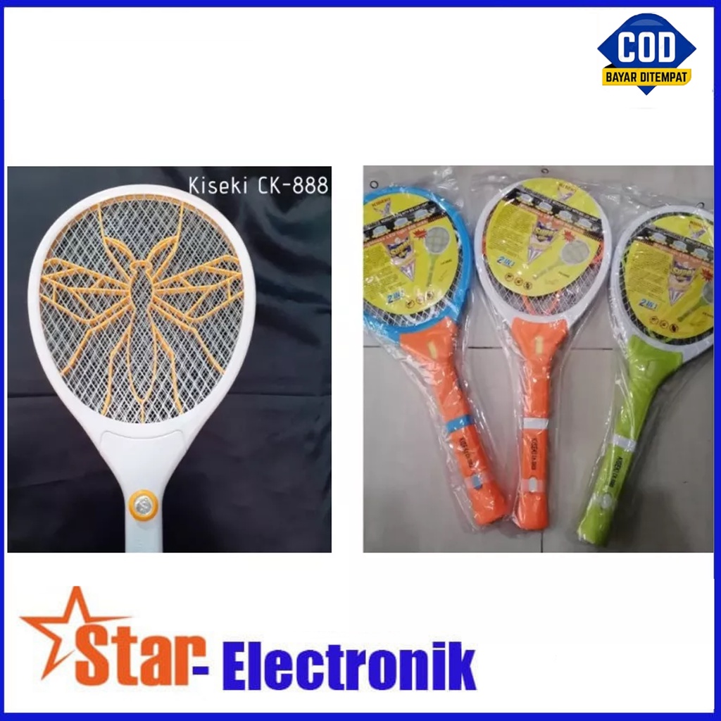 Raket Nyamuk Kiseki CK-888 Plus Senter Berkwalitas