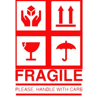 TERMURAH Cetak Stiker FRAGILE Label Logo  Gambar Tempelan 