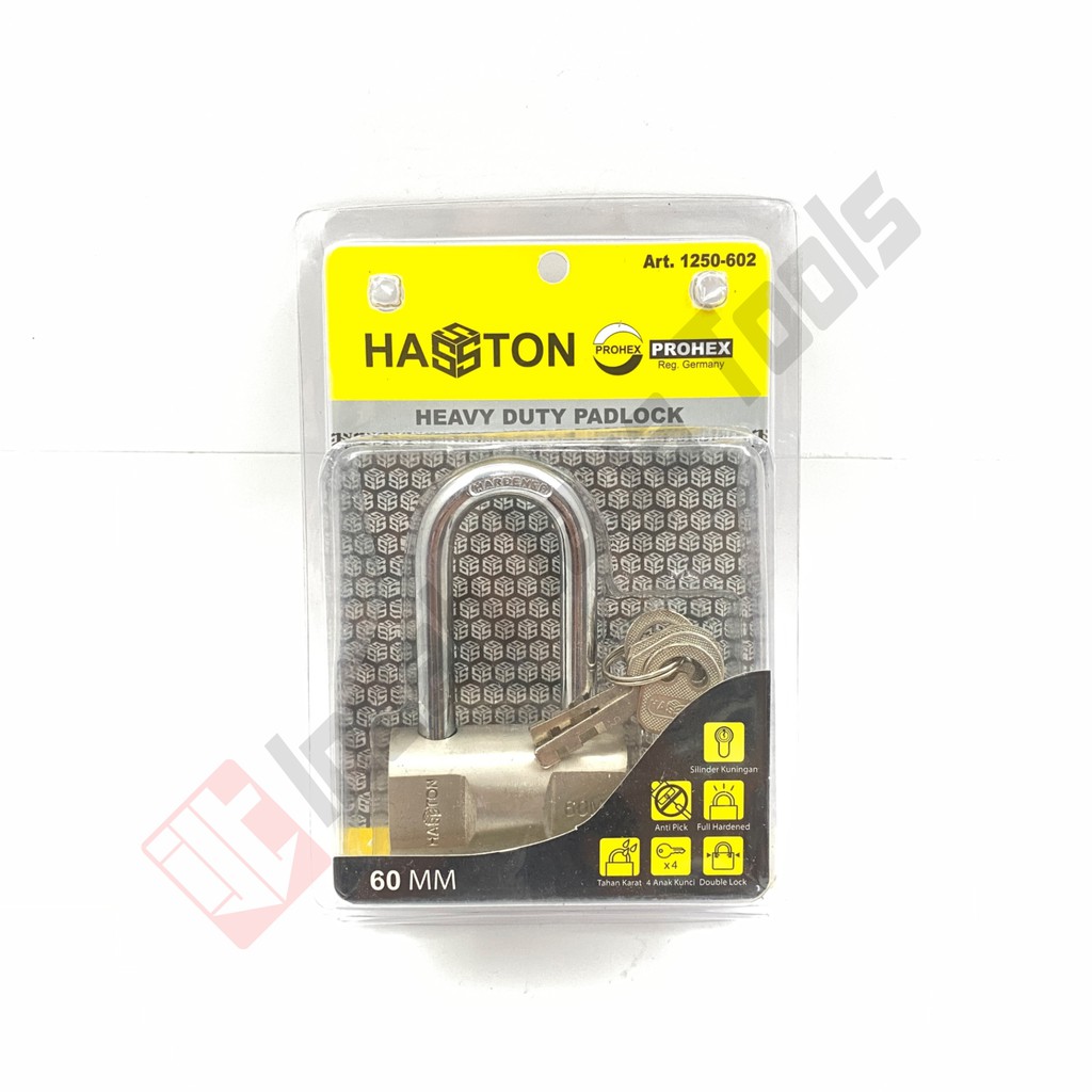 HASSTON PROHEX 1250-602 Gembok 60 mm Heavy Duty Lock Leher Panjang