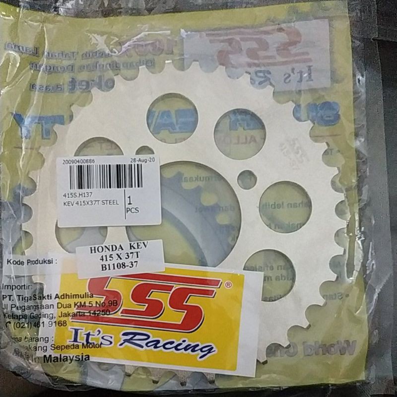 Gear Belakang Honda Grand/Kev SSS Racing Tipis 415