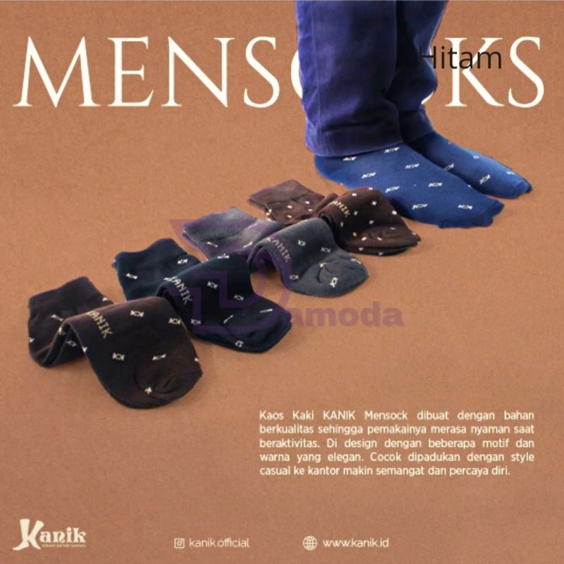 Kaos Kaki Pria Formal Kantor by Kanik Mensock Pendek Semata Kaki (Anklesock)