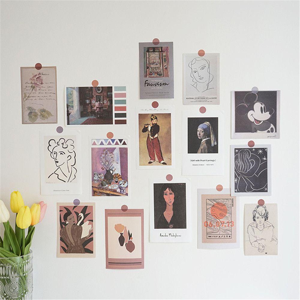 R-flower 30pcs/Set Kartu Pos Stiker Dinding Dekorasi Kamar DIY Dekorasi Kamar Tidur Foto Gambar Art