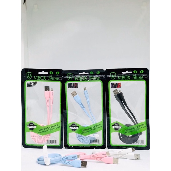 PROMO KABEL DATA VIBOX SHINE MICRO TYPE C IP7 ORIGINAL TERBUKTI KUALITAS PASTI BAGUS