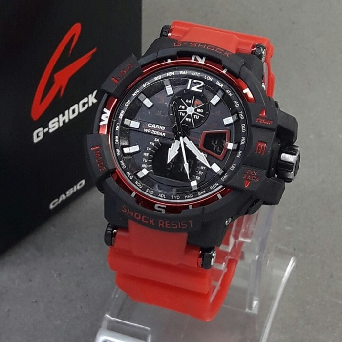 TERMURAH G SHOCK GWA 1100 GSHOCK GWA1100 TALI MERAH   Merah Limited