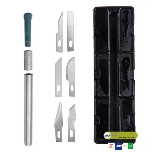 

UKIR-ALAT- PISAU UKIR 1 SET 7 JENIS HOBBY KNIFE PISAU HOBI SET 81F -ALAT-UKIR.