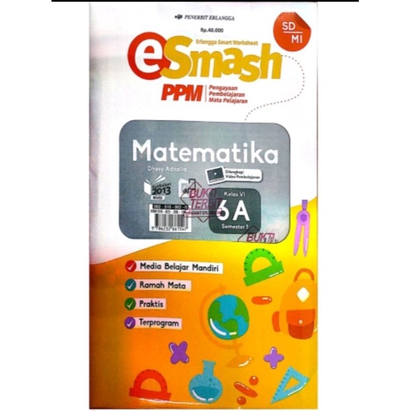 ORI satu paket eSmash PPM matematika kelas 6A dan 6B semester 1 dan 2 penerbit Erlangga