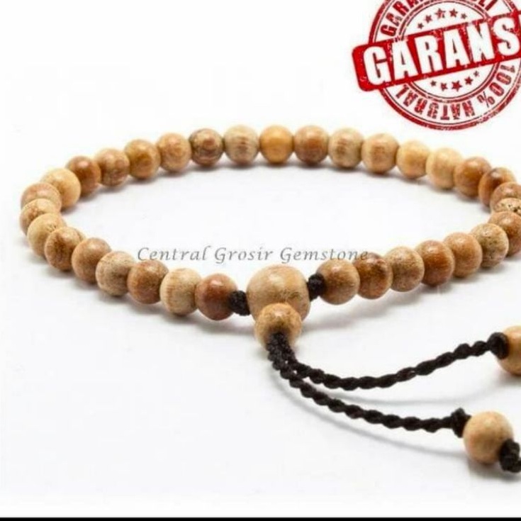 gelang tasbih kayu gaharu 33 butir