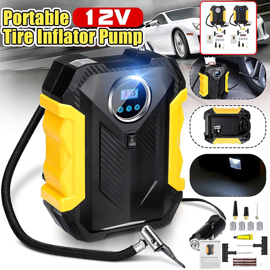 Portable Car Tire Air Pumps/Intelligent Electric Air Compressor Tire Inflator Digital/Dial Display