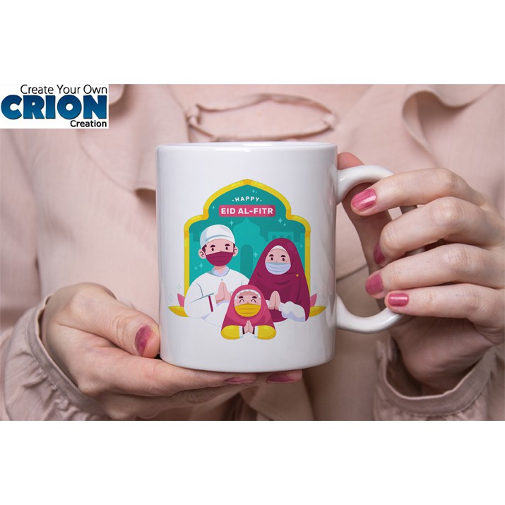 Gelas Mug Happy EID AL-FITR - Hadiah - Kado - Souvenir - By Crion