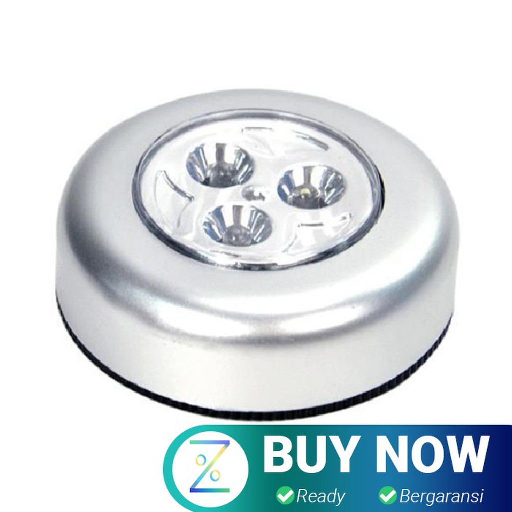 Stick and Click Touch LED Lamp 3 LED - LL003 - Silver