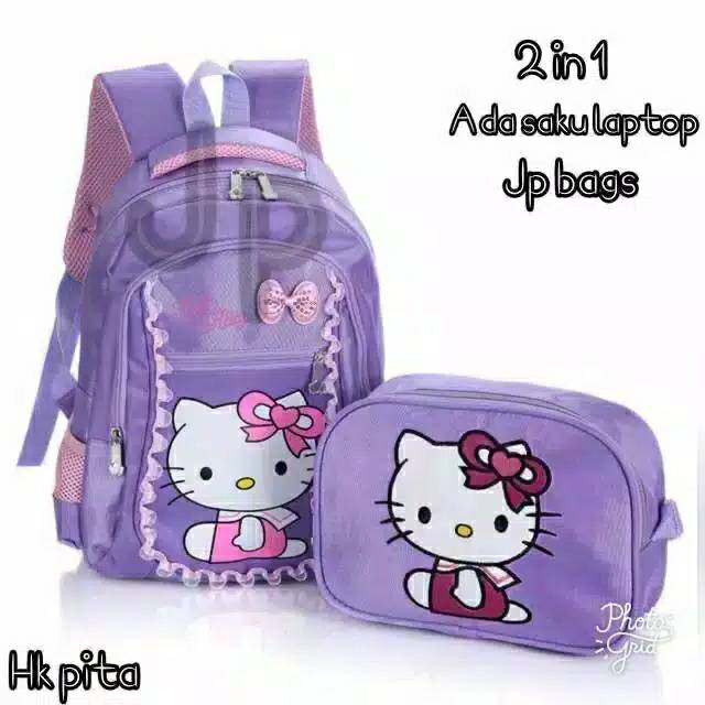 Tas Ransel Anak Karakter Backpack motif hello kitty