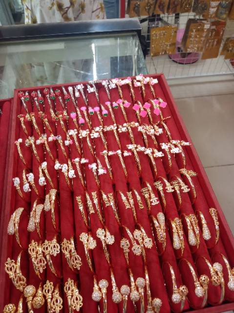 gelang tangan anak motif Cobra lapis emas gold aksesoris fashion anak