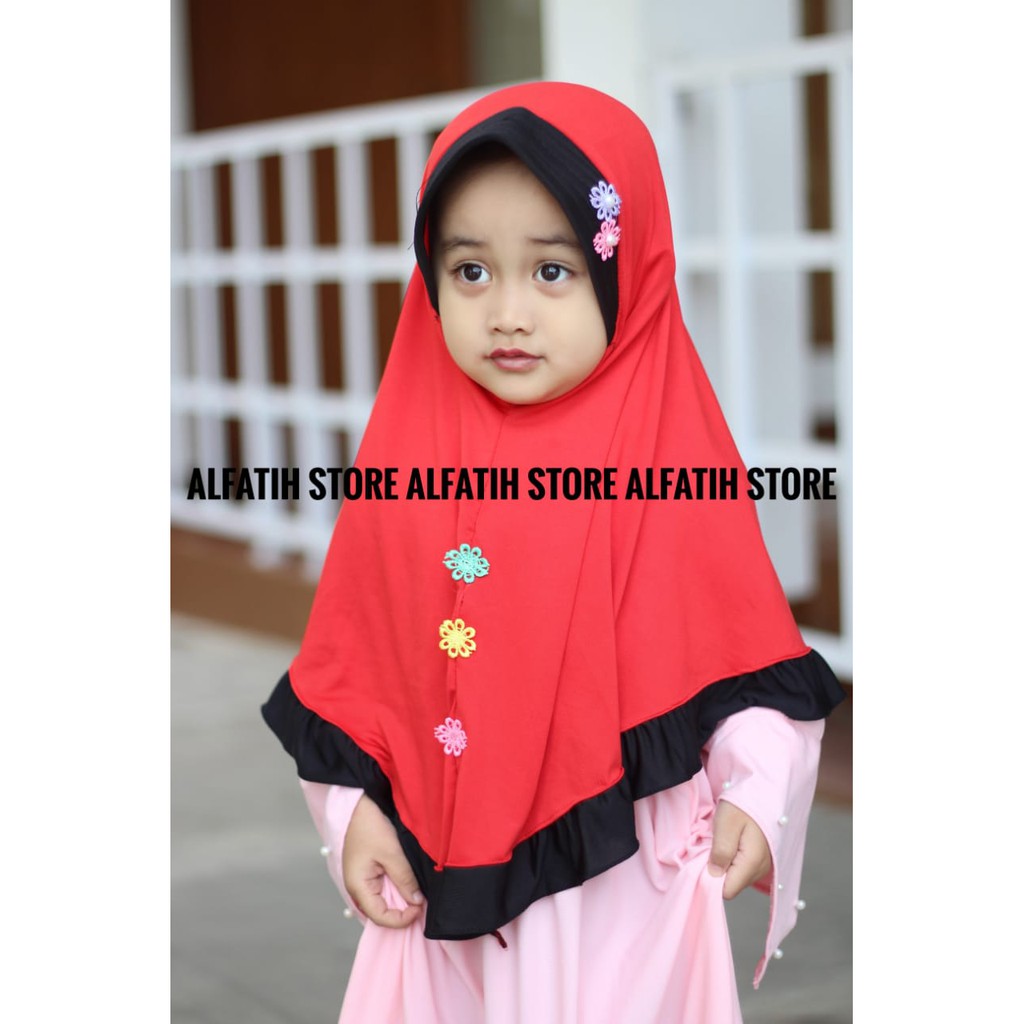 ALFATIH STORE /JILBAB ANAK SD AYRA MELATI/ HIJAB Anak Murah ianah