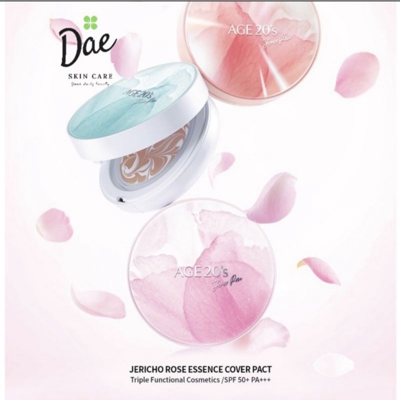 Cushion Age 20's Makeup Kosmetik Wajah Foundation Korea Jericho Rose Essence Cover Original BPOM