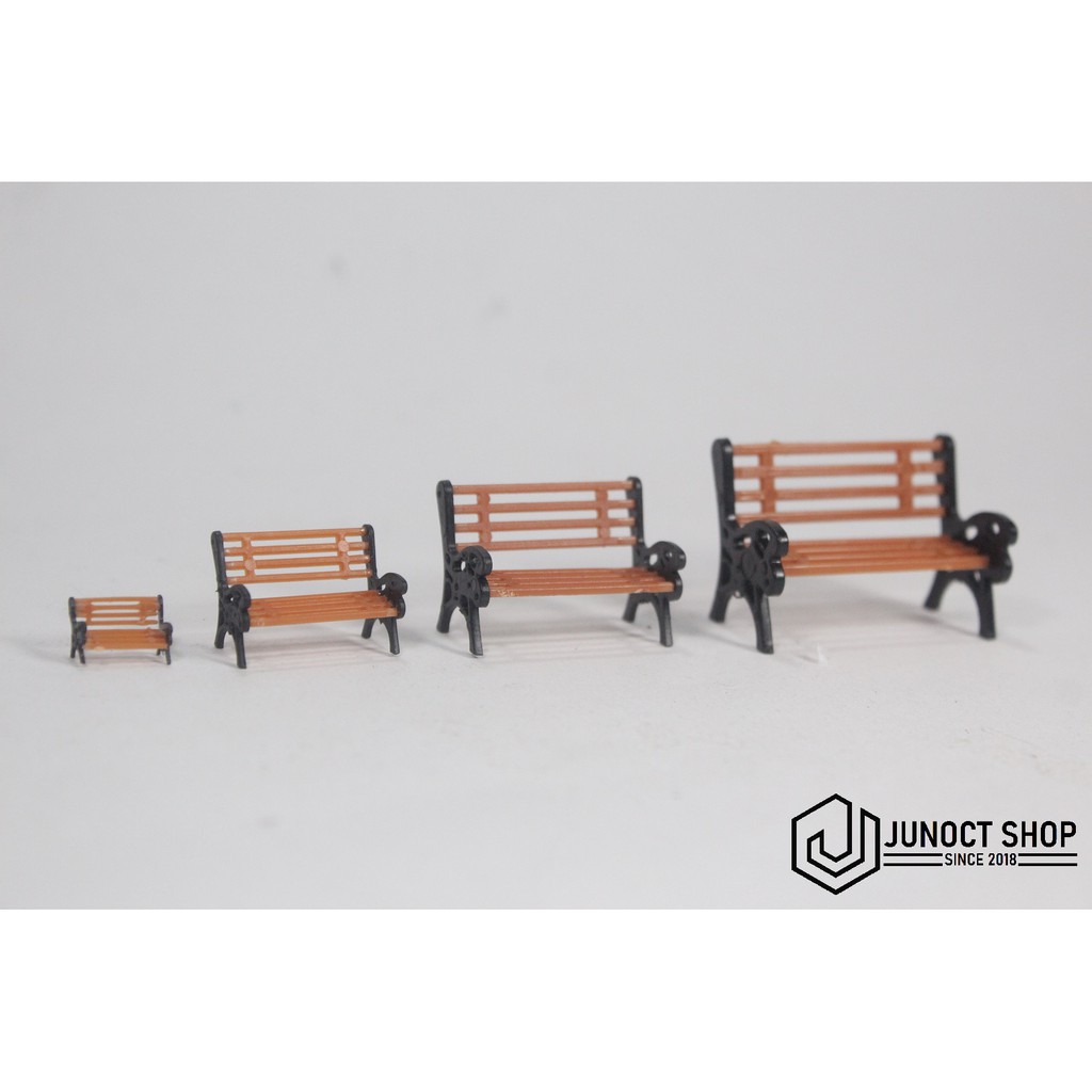 KURSI BANGKU TAMAN COKLAT - DIORAMA MAKET MINIATUR