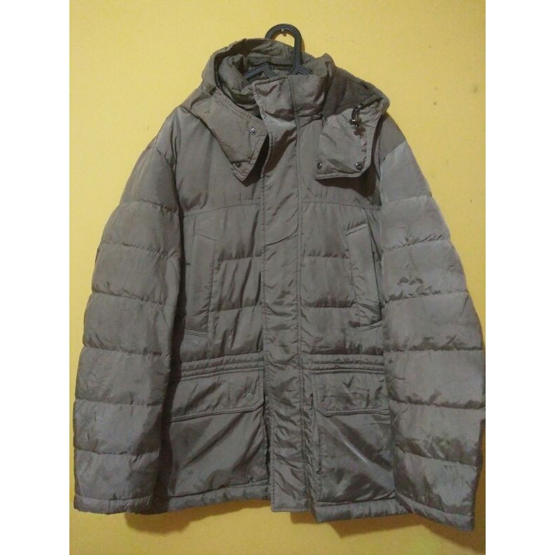 Preloved Uniqlo Parka down jaket for man second - jaket bulu angsa