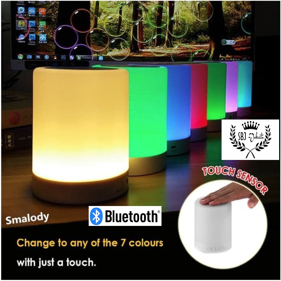 LED Night Lamp Speaker Bluetooth Smalody SL20 LED LAMP Touch Sensor