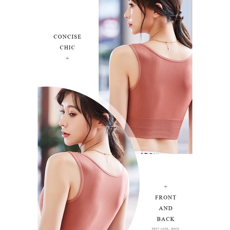 Blackpink Bra Sport Yoga Tank Top Atasan Wanita Tanktop Sportbra Dengan Tali Trap 1037