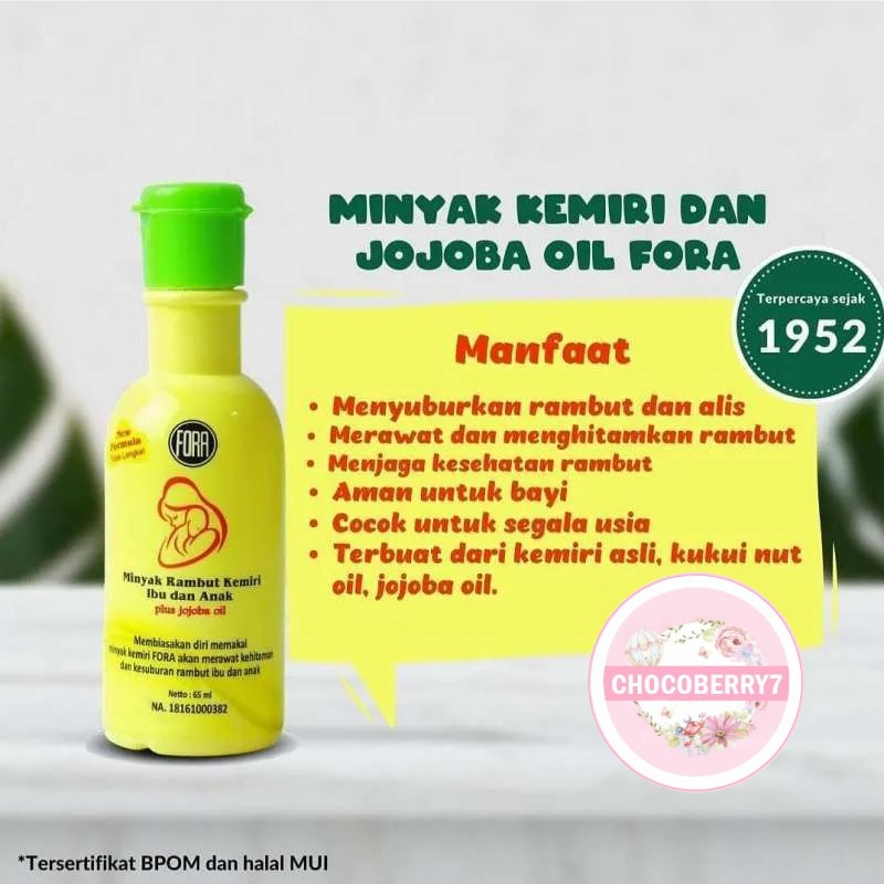 Minyak Kemiri FORA Penyubur Rambut Bayi Plus Jojoba Oil