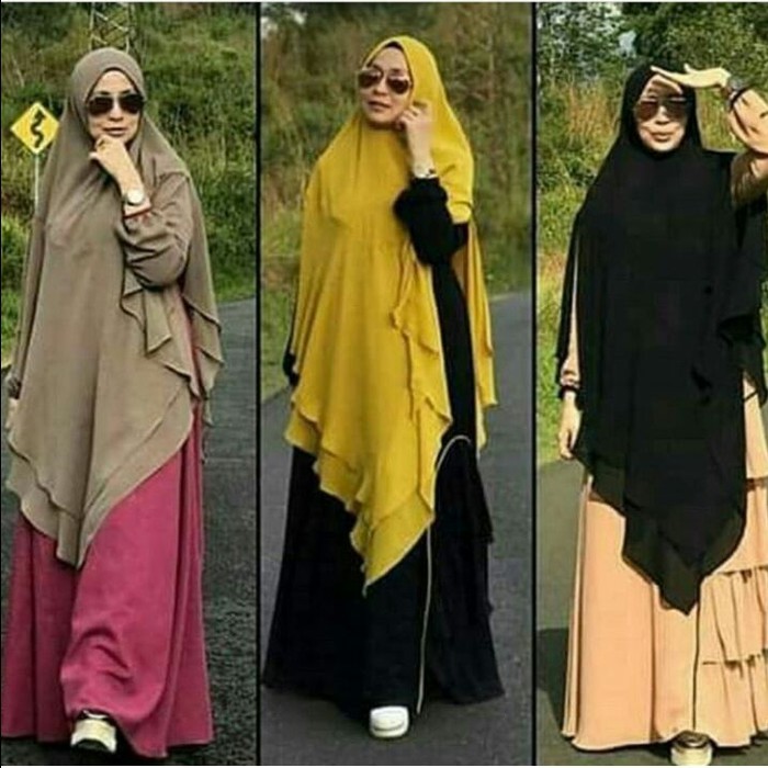 Jilbab Khimar, Jilbab Kimar Jilbab Murah Khimar Syari Jumbo - Khimar Anindya Ori by RA - Putih Murah