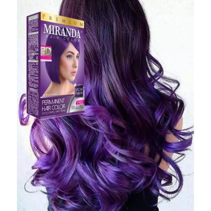 Cat pewarna rambut Miranda Hair Color permanent MC 19 Purple  NEW