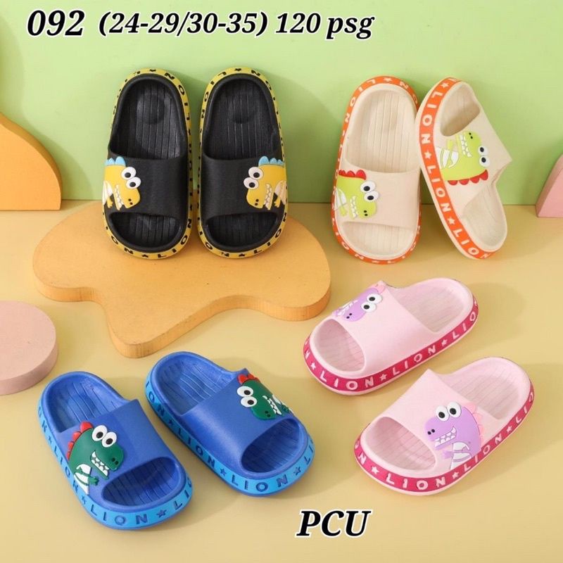 SIZE LENGKAP SENDAL ANAK IMPORT MOREGO LINCAH DINOSAURUS SIZE 24-35