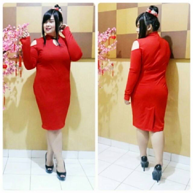 Liu cheongsam dress (BUMIL FRIENDLY - BIG SIZE - SMALL SIZE)