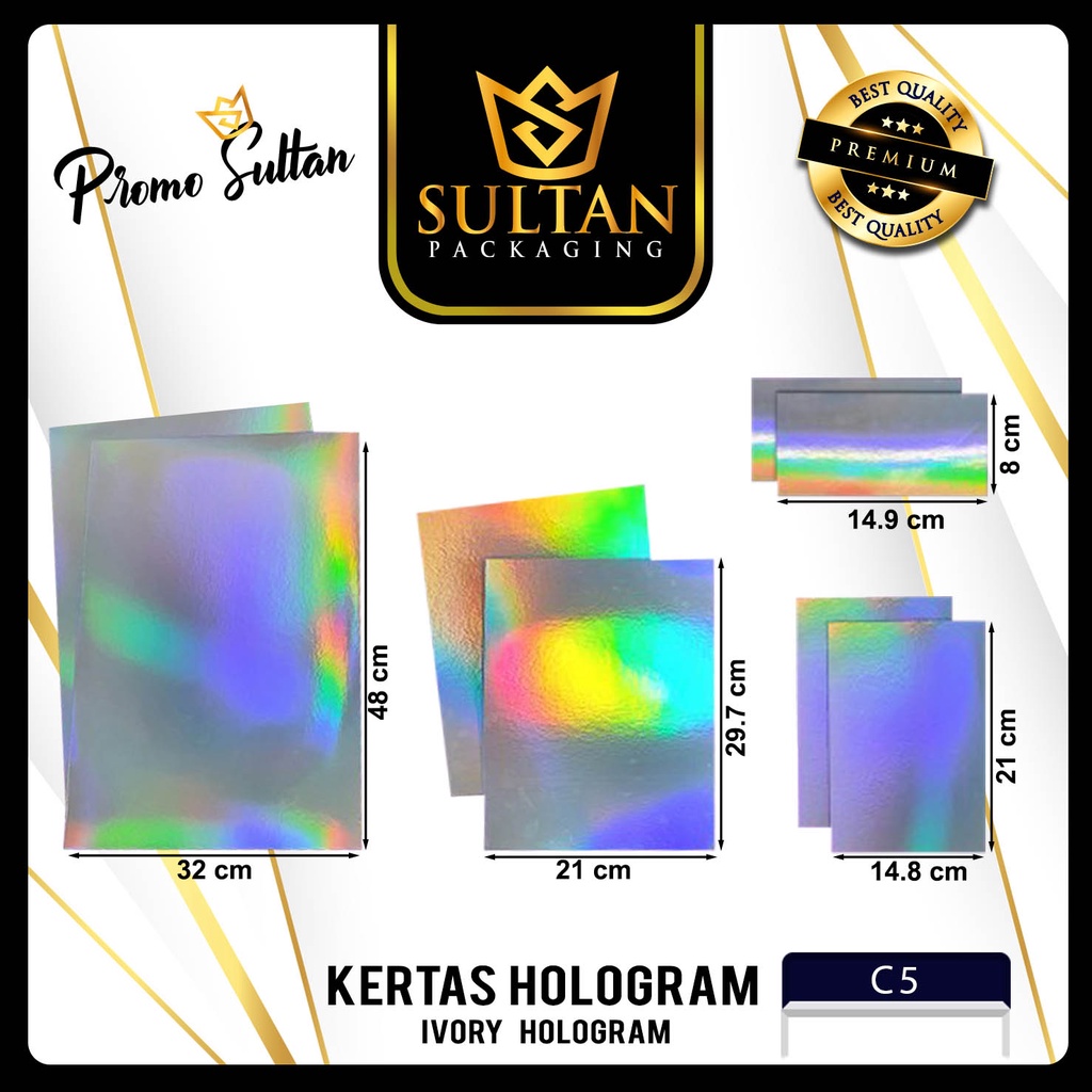 Paper - Laminating Hologram Paper - Kertas Hologram A3+A4+A5 - C5