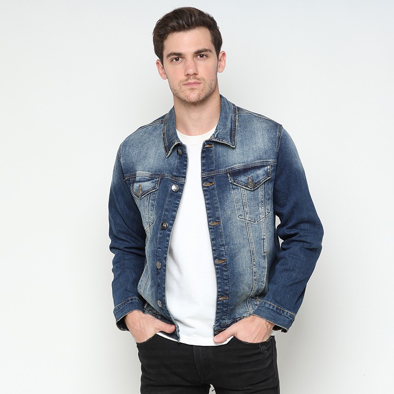 Minarno Sterling Denim Jacket - Blue
