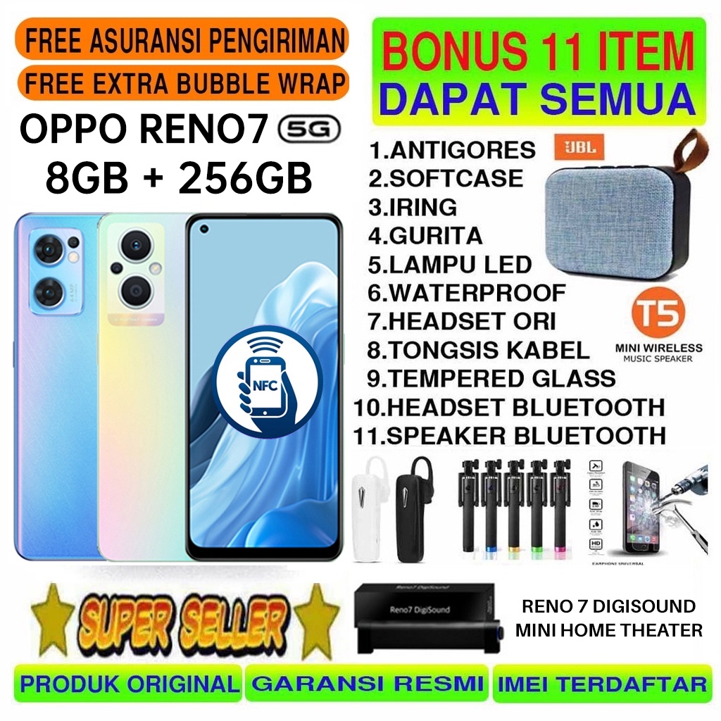 Jual OPPO RENO 7Z 5G & RENO 7 5G 8/256 8/128 RAM 8GB ROM 256GB 128GB ...