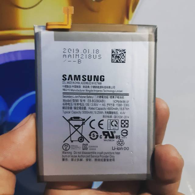 Batre Baterai Hp Samsung M20 - Battery Battre Batterai Batrei Batrai Handphone M 20 Original Ori Oem