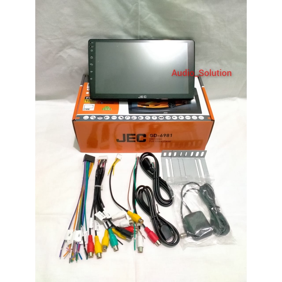 Head Unit Android 10 inch JEC GD 6981 Voice Command Ram 2Gb / Rom 16GB