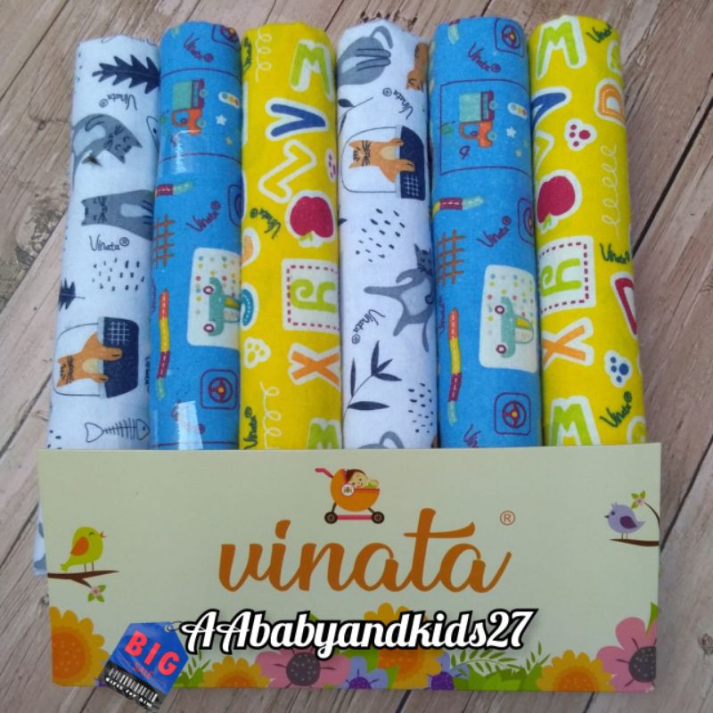 HARGA UNTUK 3PC!!!BEDONG BAYI NIA VINATA/NIA Bedong Full Print Ukuran Jumbo 120x90 Cm SNI