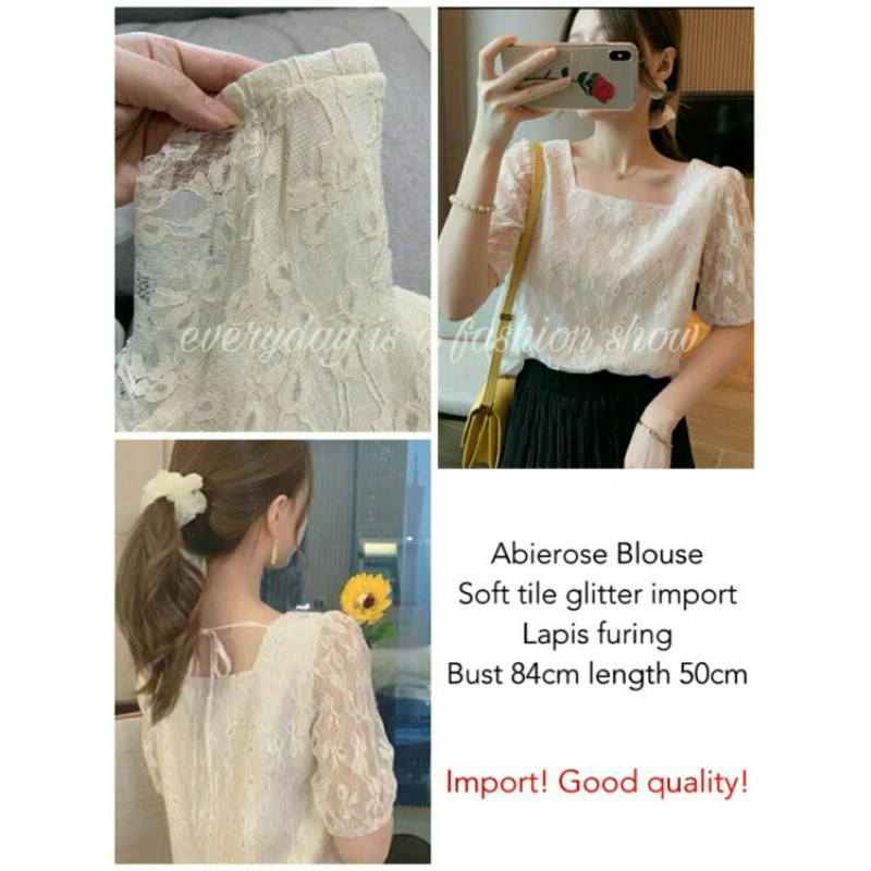 Atasan Top Blouse Soft Tile Glitter Abierose Import
