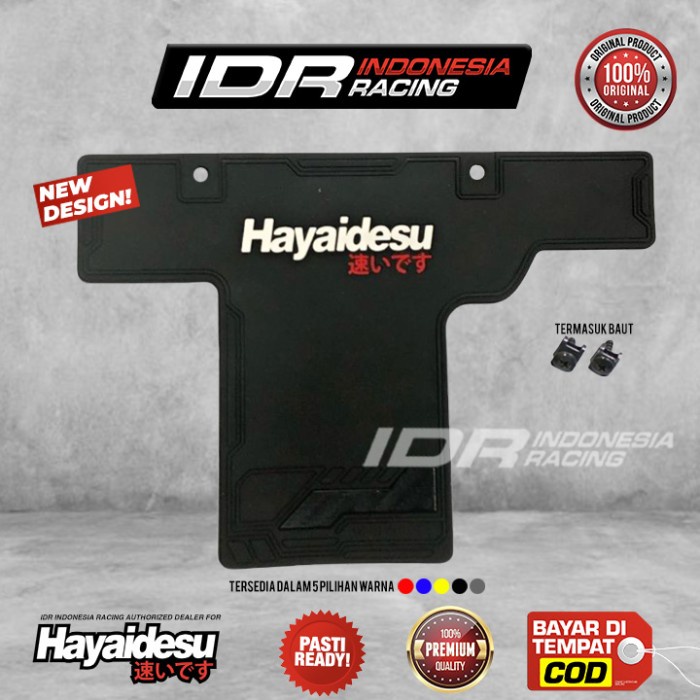 ✨ BISA COD ✨ Hayaidesu Penahan Lumpur NEW NMAX 2020 Mud Flap Variasi Aksesoris Moto - Hitam