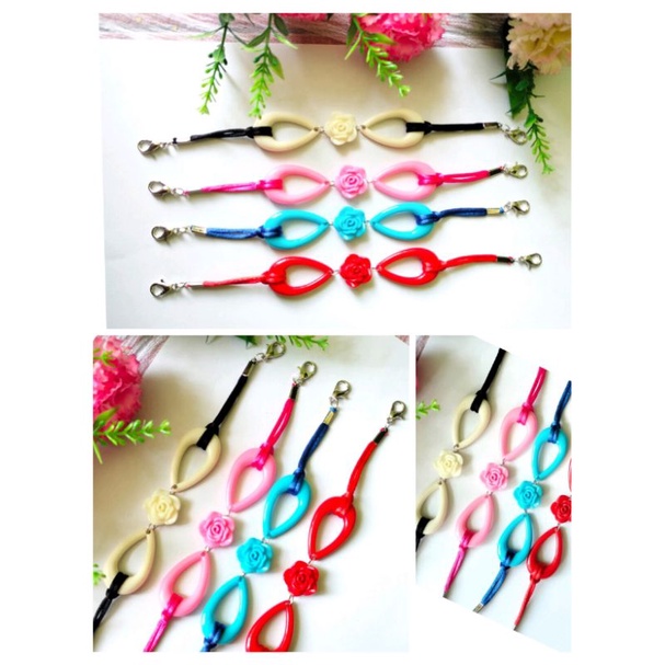 KONEKTOR MASKER TALI MAWAR LUCU /KONEKTOR MASKER HIJAB/STRAP MASKER HIJAB