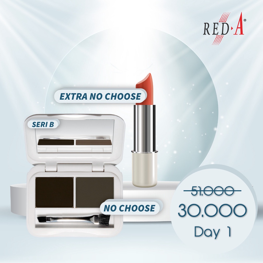 Paket 1 Red-A Eye Brow Cake Get Extra Red-A Lipstick