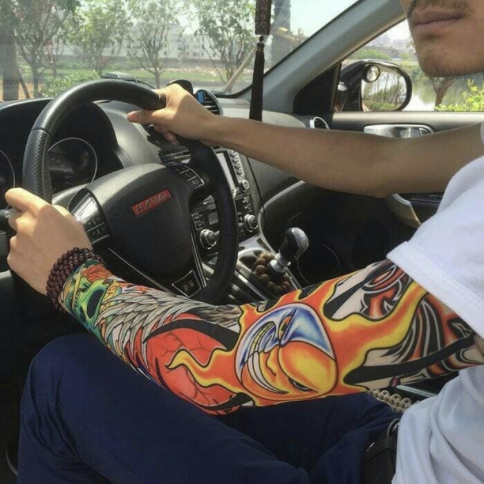 Menset Pelindung Lengan Motif Tatoo Arm sleeve Manset