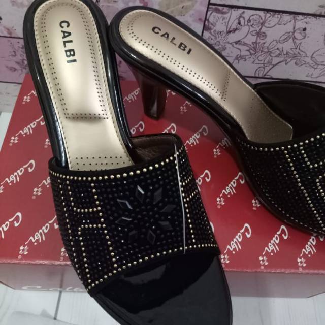 Sandal Wanita Calbi terbaru Formal hak tinggi cocok untuk kebaya