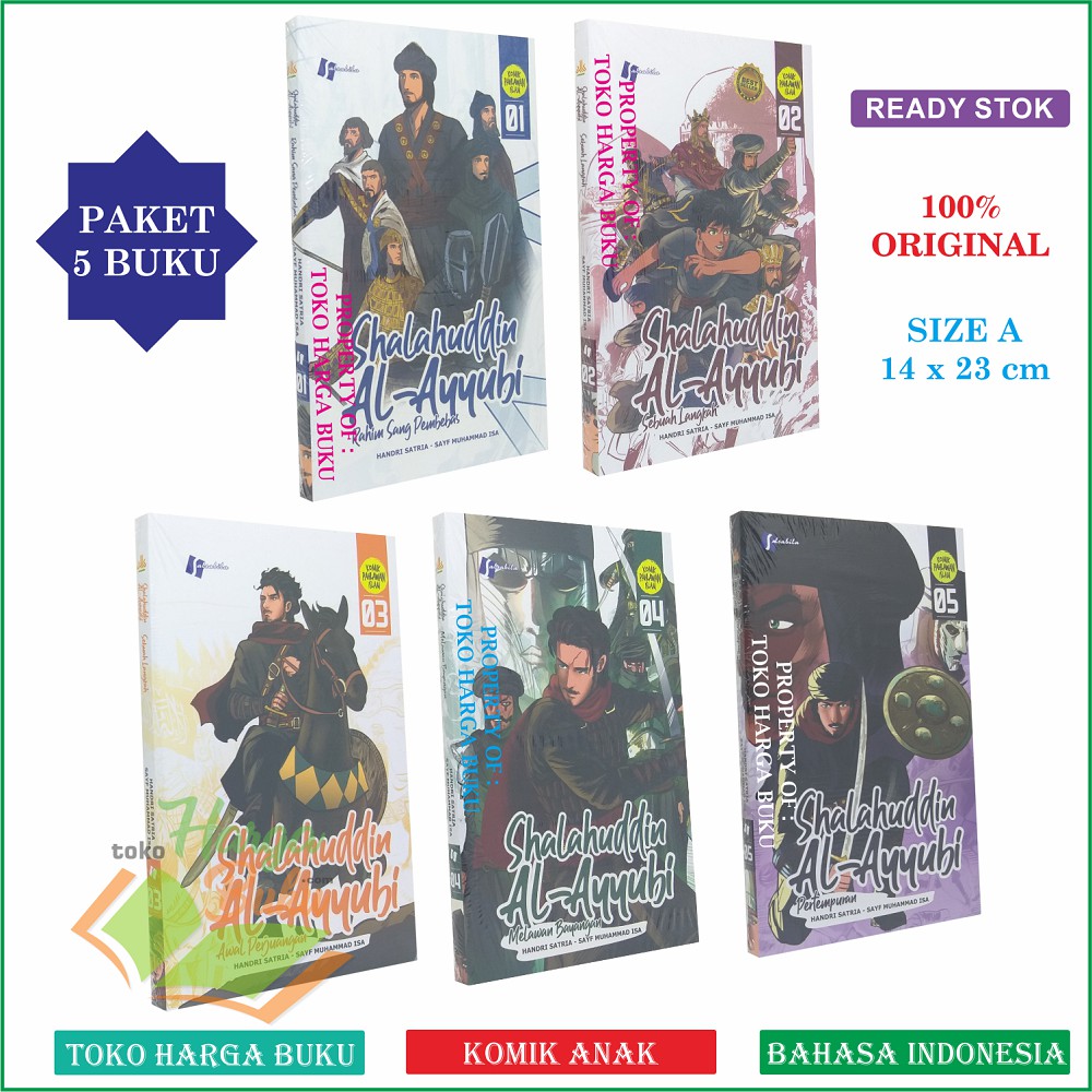 Foto Paket 5 Buku Komik Shalahuddin Al-Ayyubi Jilid 1 2 3 4 5 - Penerbit Salsabila