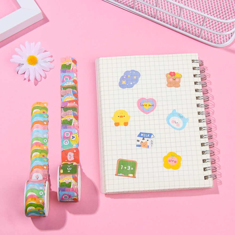 Chookey Stiker Kertas / Selotip Washi Bisa Disobek Untuk Dekorasi Diary / Scrapbook / Sekolah Diy