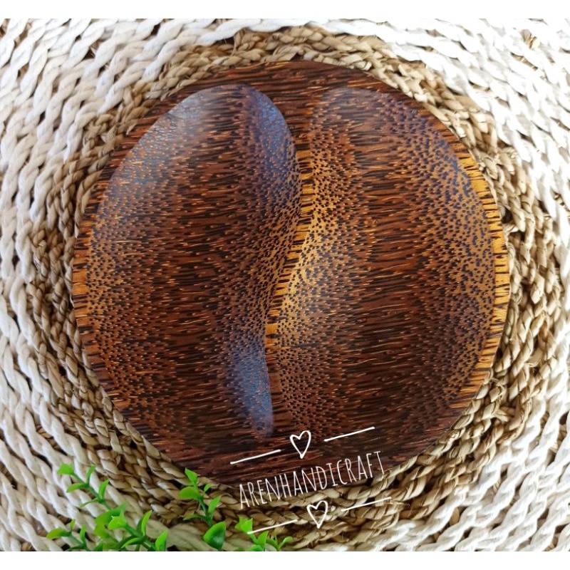 ARENHANDICRAFT Piring yinyang kayu aren 18cm