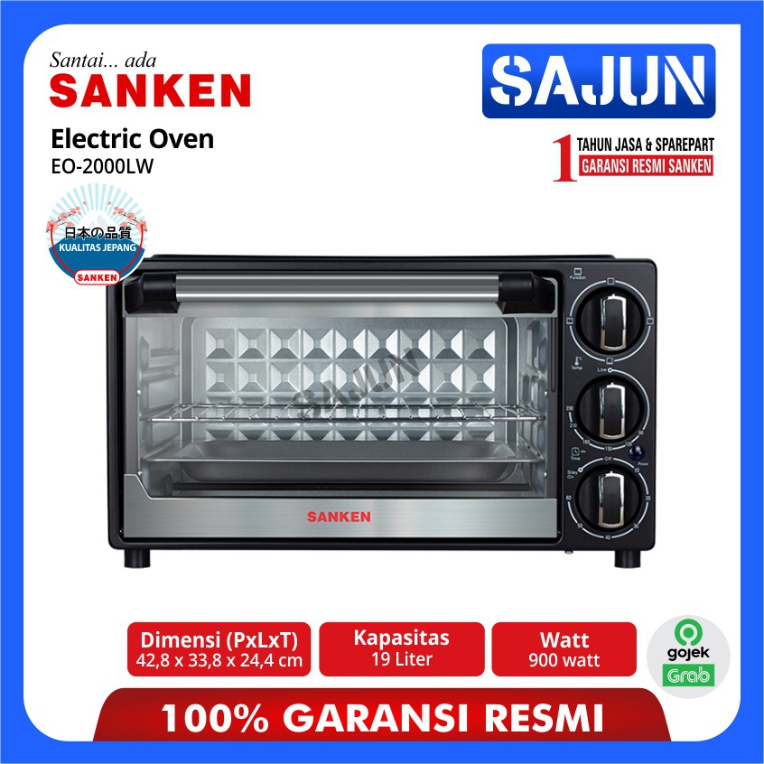 Sanken Electric Oven 19 Liter EO-2000LW Oven Listrik EO2000LW