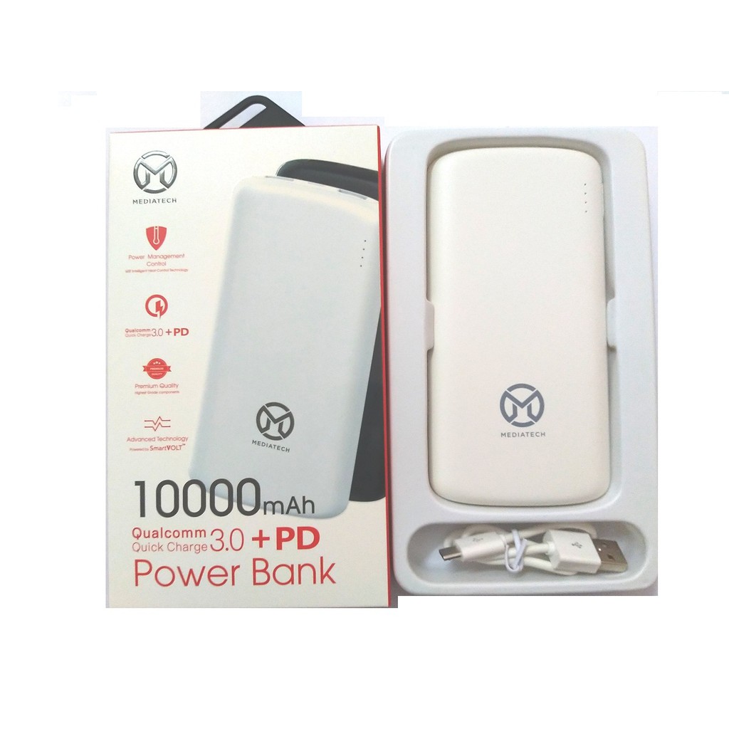 Powerbank Qualcomm Quick Charge 3.0 PW 503 10000mAh mediatech Powerbank murah - 63938