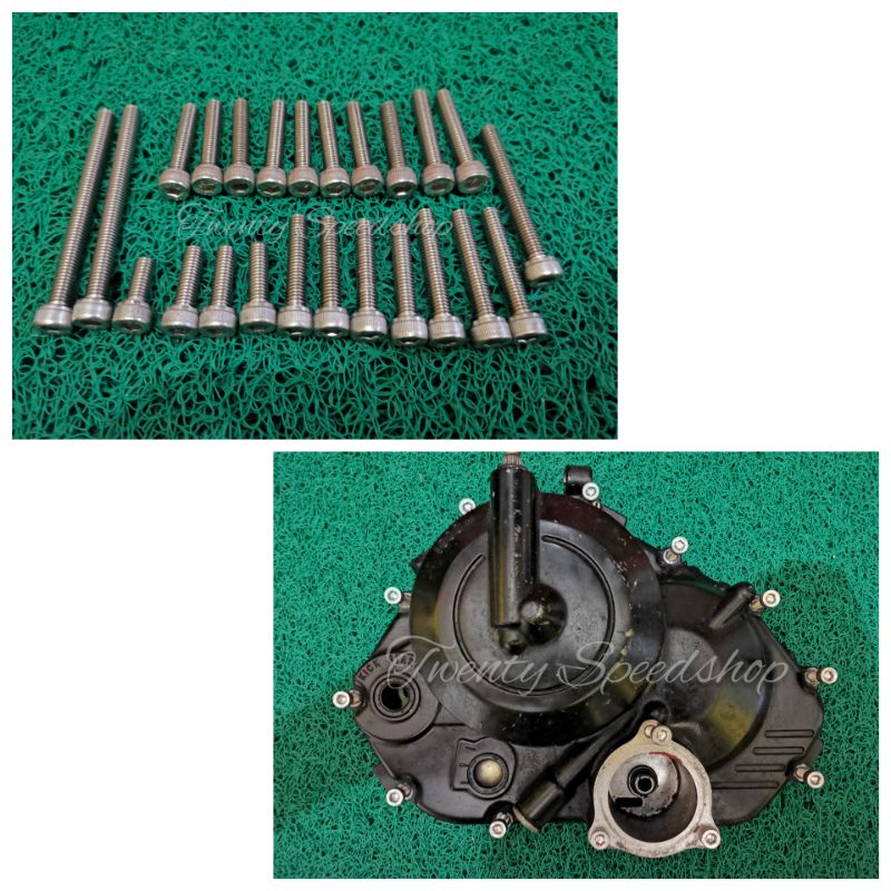 BAUT L STAINLESS BAK/BLOK MESIN SUZUKI SATRIA FU KARBU THE A2-70