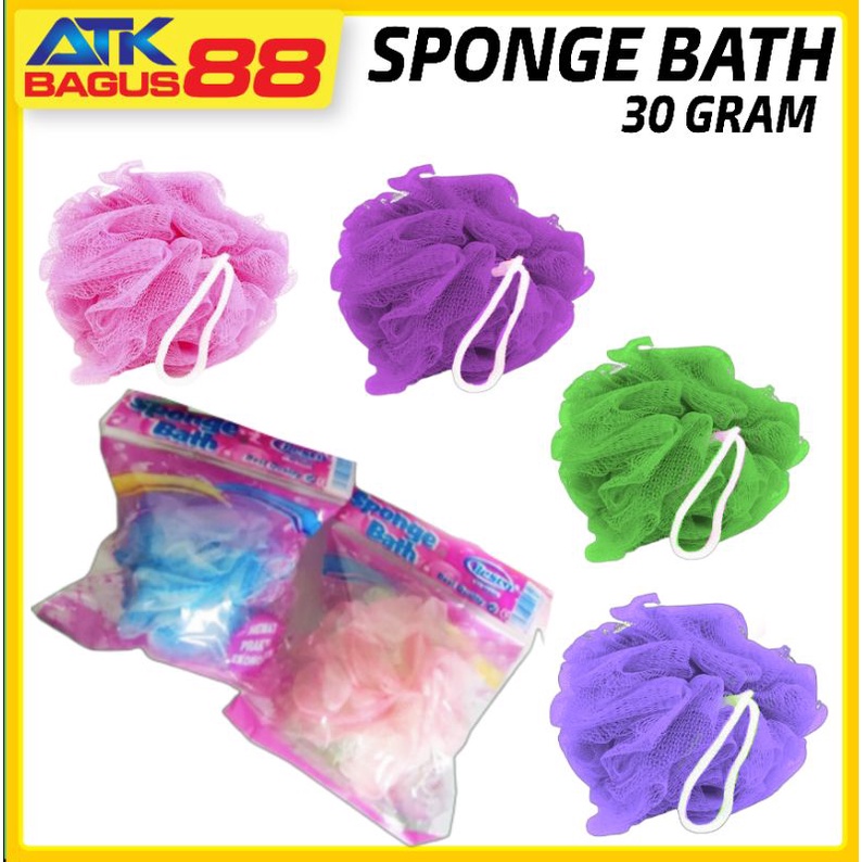 SPON MANDI SATU WARNA/1 PCS BATH SPONGE /SPONS MANDI MEKAR / SHOWER PUFF