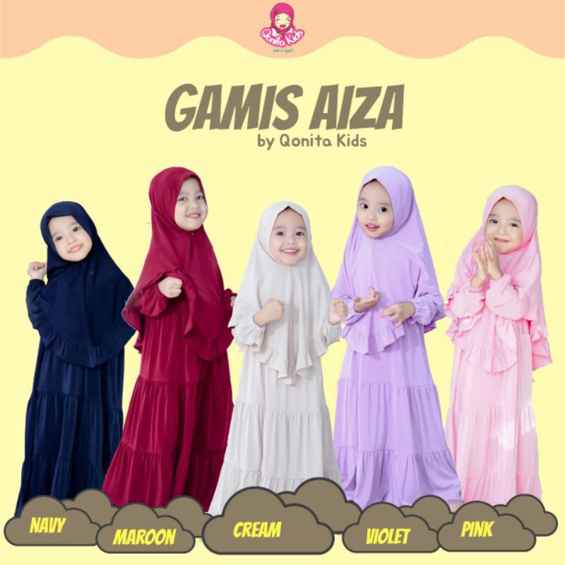 GAMIS KIDS AIZA BY QONITA KIDS
