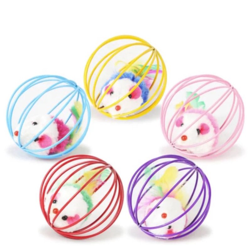 Cat Toy Tikus dalam Sangkar Mainan Kucing
