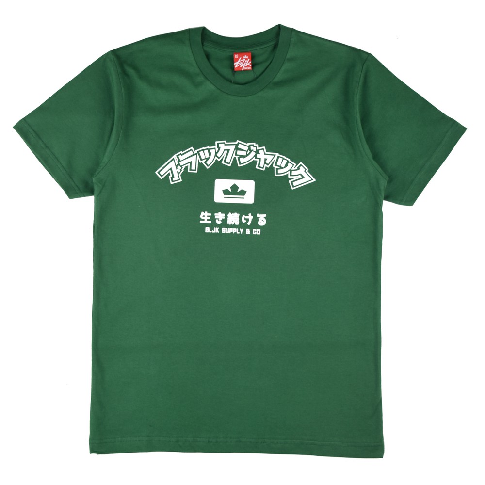 BLJK Blackjack TS2850 T Shirt JP Varsity Kaos Pria Hijau