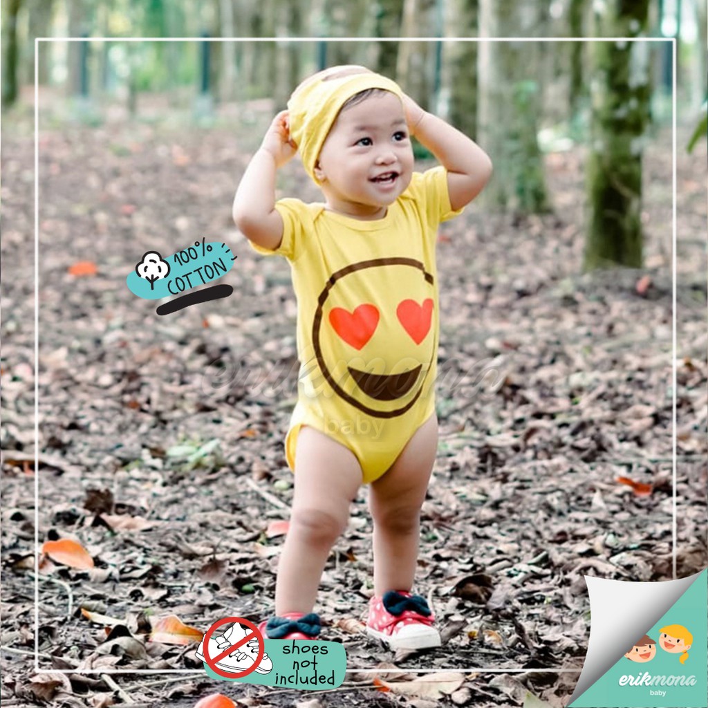 ❤️baju bayi jumper bayi ❤️karakter lucu emoji smile❤️